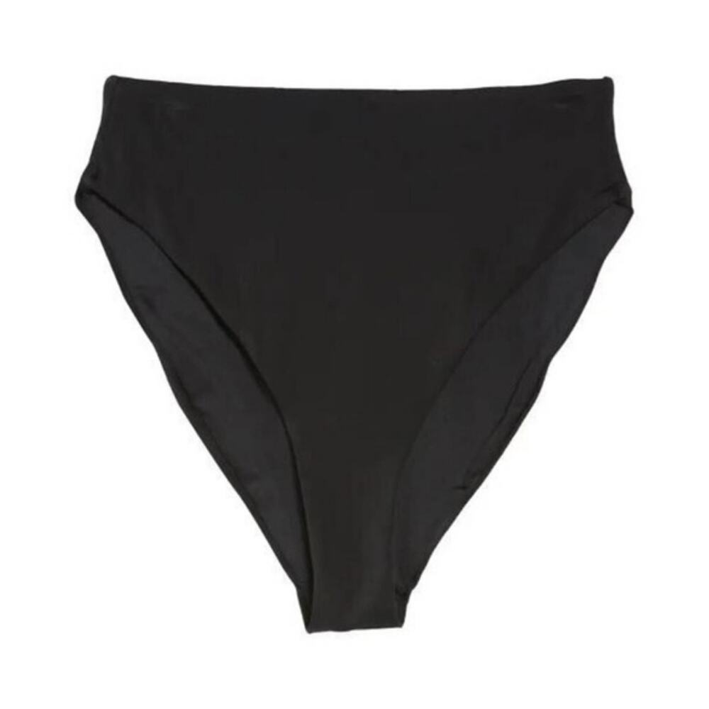 Chelsea28 Easy Retro High Rise Waist Swim Bottoms Size Medium Black NWT
